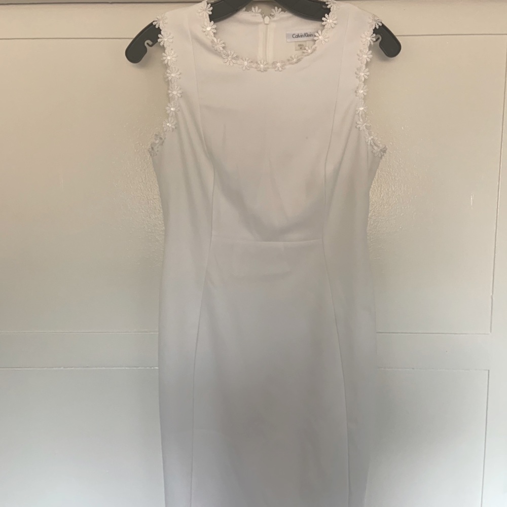 Calvin Klein white midi dress